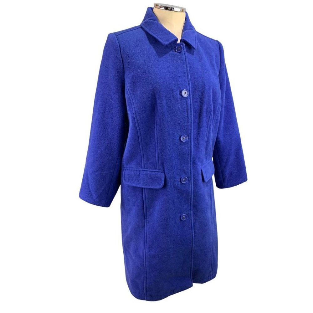 14 Isaac Mizrahi Live! Women's Acrylic Dress Coat Button Down Collared